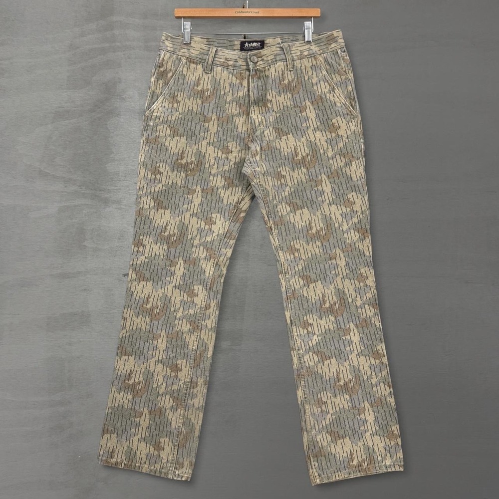 Altamont Sitrep Wilshire Chino Pants Camo Rain Drop Straight Leg 34 x 30